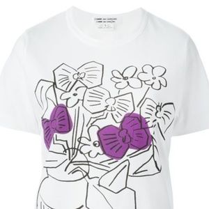 NWT COMME DES GARÇONS FLORAL PRINT TEE